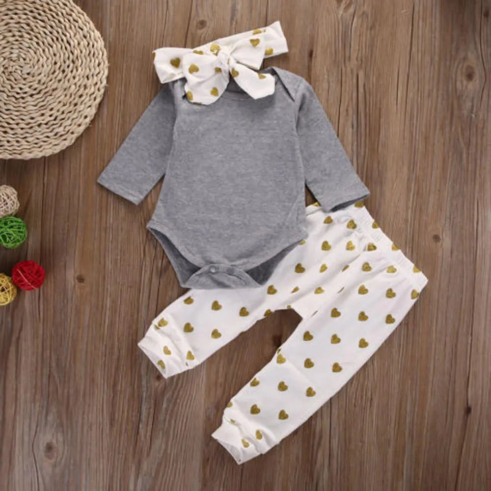 Adorable pink cotton baby girls clothing set for summer wear in the USA