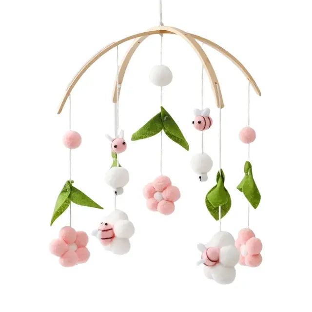 Hanging mobile for crib with plush stars and clouds – USA edition