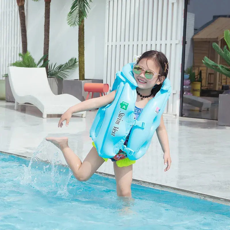 Baby swim jacket with adjustable straps used in USA