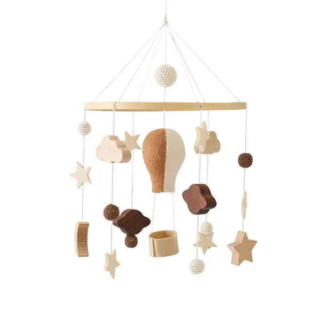 Crib mobile with cloud and star details for newborn nursery – USA