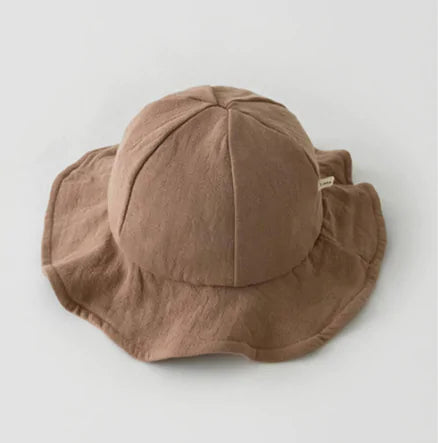 Foldable travel-friendly baby hat for sunny vacations and park visits