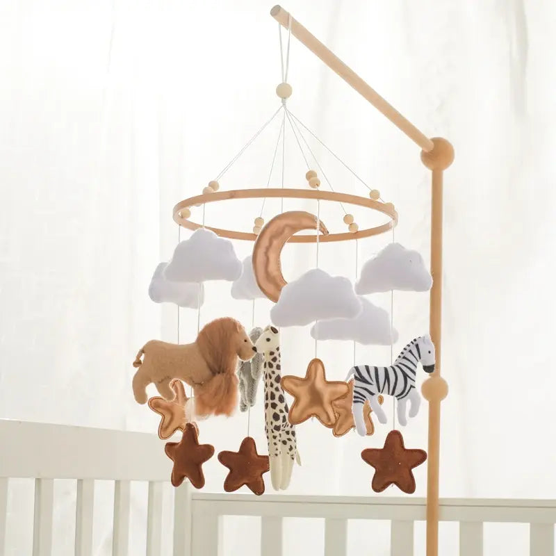 Minimalist nursery mobile with crescent moon - Canada baby gift