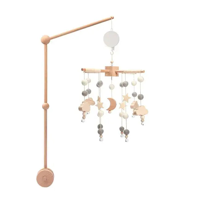 Stylish baby mobile for crib with wooden ring - USA baby room