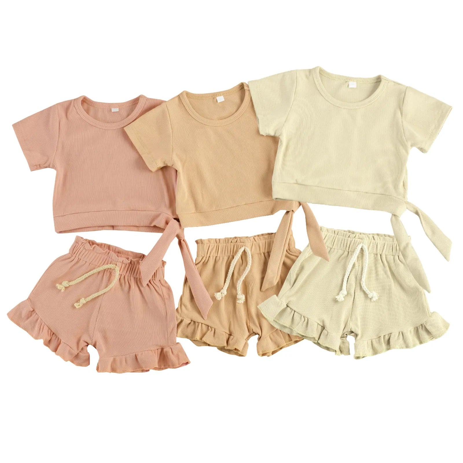 Baby girl summer clothing set for toddlers in the USA
